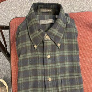 MEN’S SHIRT - Van Heusen - Blue/Green Plaid - NEW - Small